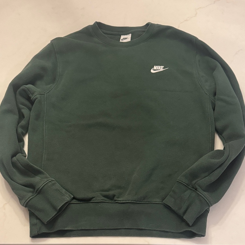 Nike Men's Dark Green Crewneck Sweatshirt